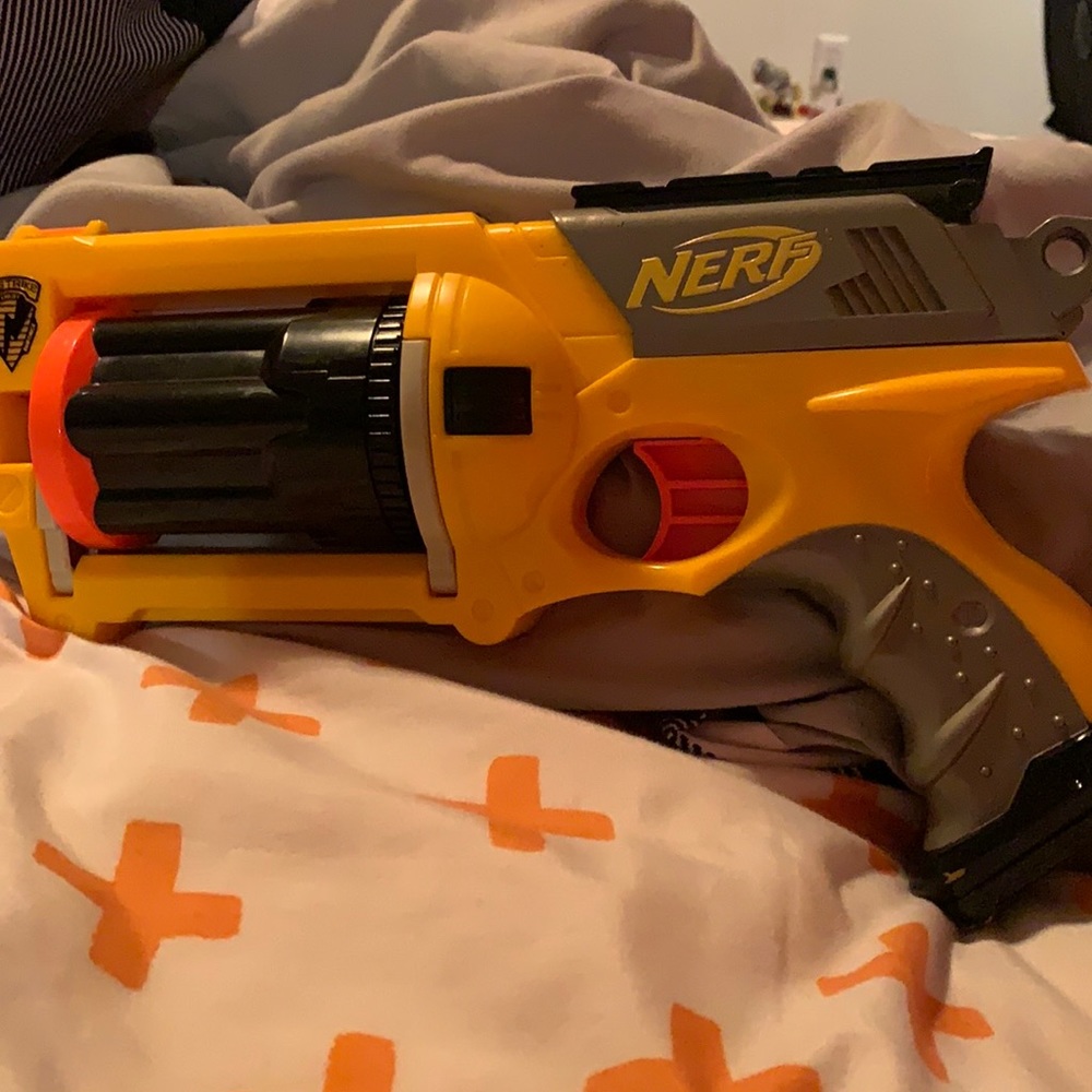 Yellow Nerf gun